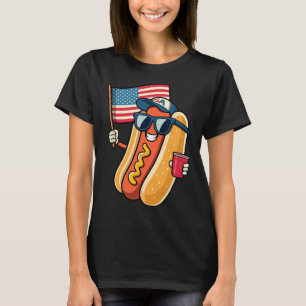 4th Of July Hotdog Funny Fourth Of July Patriotic  T-Shirt