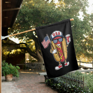 4th of July Hotdog Funny Patriotic USA Flag