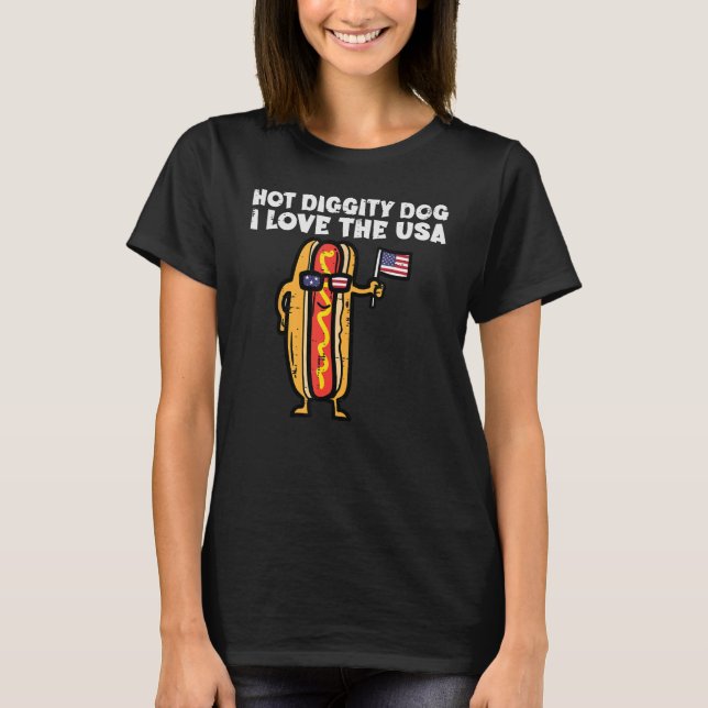 4th Of July Hotdog Hot Diggity Dog Patriotic Women T-Shirt (Front)