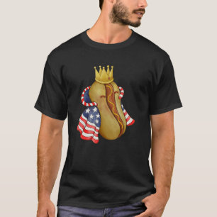 4th of July Hotdog Sunglasses America Flag Indepen T-Shirt