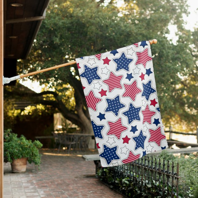 4th Of July House Flag (In SItu)
