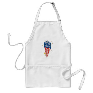 4th of July illustration 4th of July Independence  Adult Apron