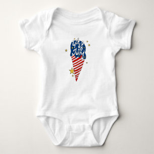 4th of July illustration 4th of July Independence Baby Bodysuit