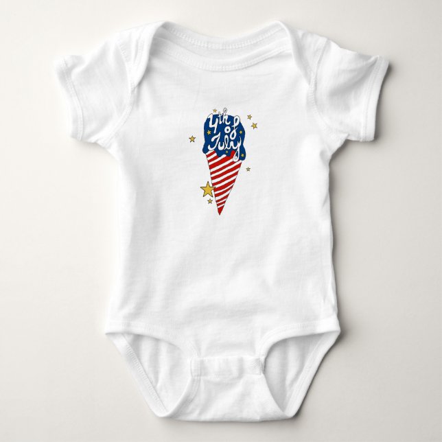 4th of July illustration 4th of July Independence  Baby Bodysuit (Front)
