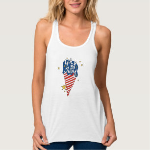 4th of July illustration 4th of July Independence Tank Top