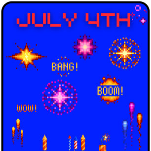 4th of July in pixels T-Shirt