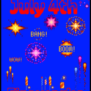 4th of July in pixels T-Shirt