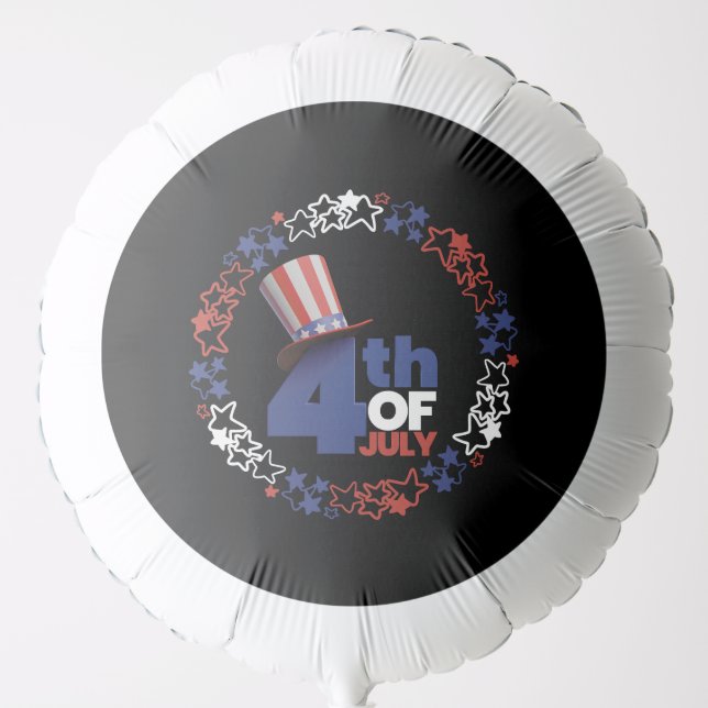 4th Of July Independance Day Helium Balloon (Front)