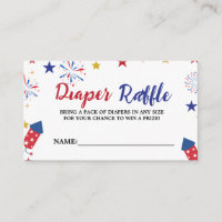 4th of July Independence Baby Shower Diaper Raffle
