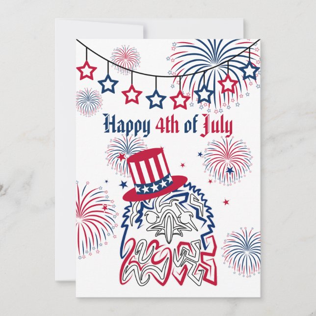 4th of July Independence Day American Eagle Holiday Card (Front)