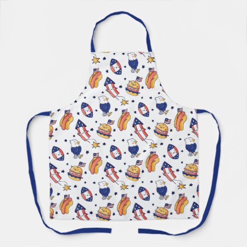 4th Of July Independence Day Barbecue Apron
