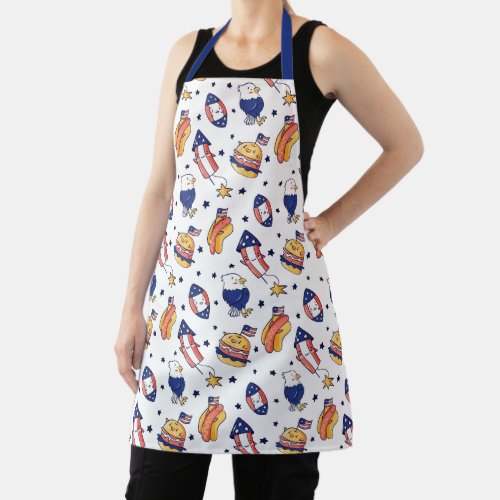 4th Of July Independence Day Barbecue Apron