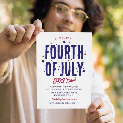 4th of July Independence Day BBQ Invitation