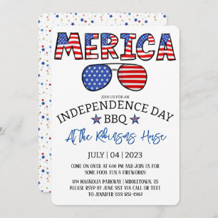 4th of July Independence Day BBQ Party Invitation