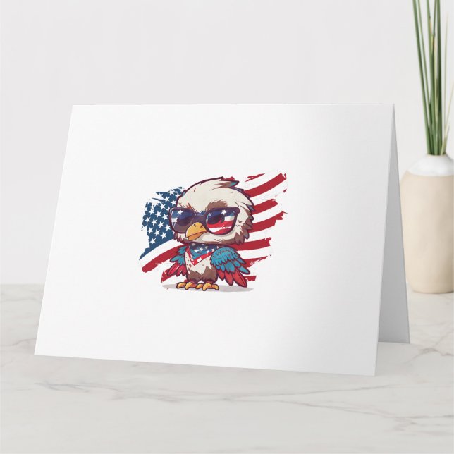 4th of july independence day bird american eagles  card (Front)