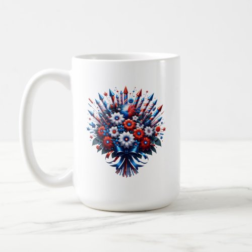 4th of July Independence Day Bouquet Coffee Mug