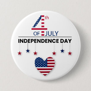 4th of July Independence Day Button