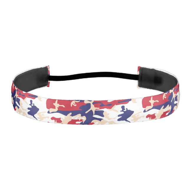 4th of July, Independence day, Camouflage Beige Athletic Headband (Front)
