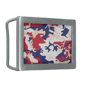 4th of July, Independence day, Camouflage Beige Belt Buckle