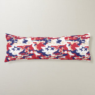 4th of July, Independence day, Camouflage Beige Body Pillow