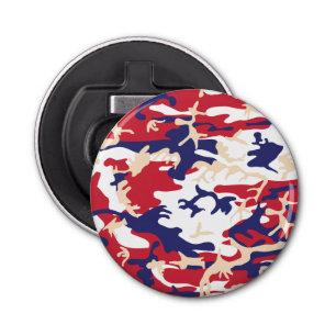 4th of July, Independence day, Camouflage Beige Bottle Opener