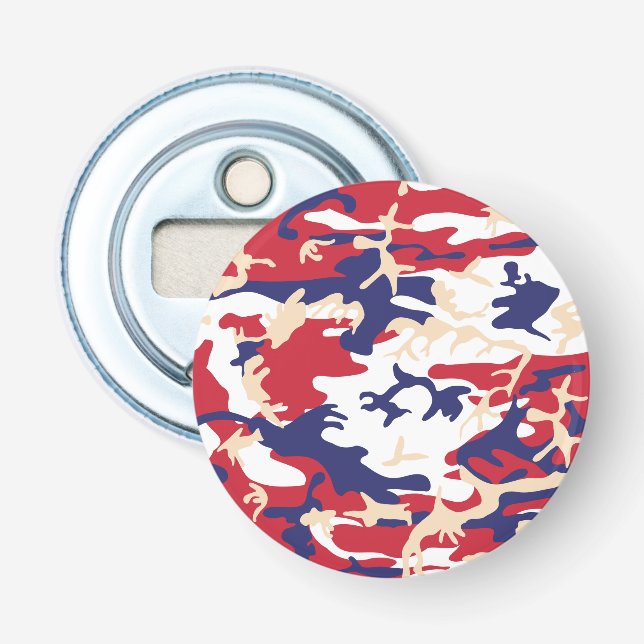 4th of July, Independence day, Camouflage Beige Bottle Opener (Front)