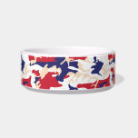 4th of July, Independence day, Camouflage Beige Bowl<br><div class="desc">Elegant,  stylish and sophisticated camouflage pattern in blue red and white color. Modern and trendy gift,  perfect for the 4th of July and Independence day.</div>