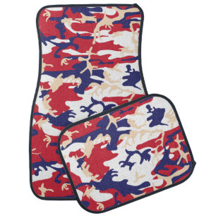4th of July, Independence day, Camouflage Beige Car Floor Mat