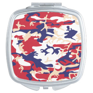 4th of July, Independence day, Camouflage Beige Compact Mirror