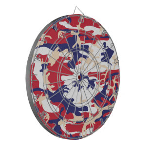4th of July, Independence day, Camouflage Beige Dart Board