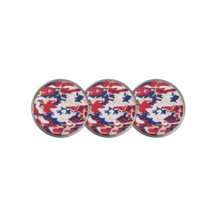 4th of July, Independence day, Camouflage Beige Golf Ball Marker