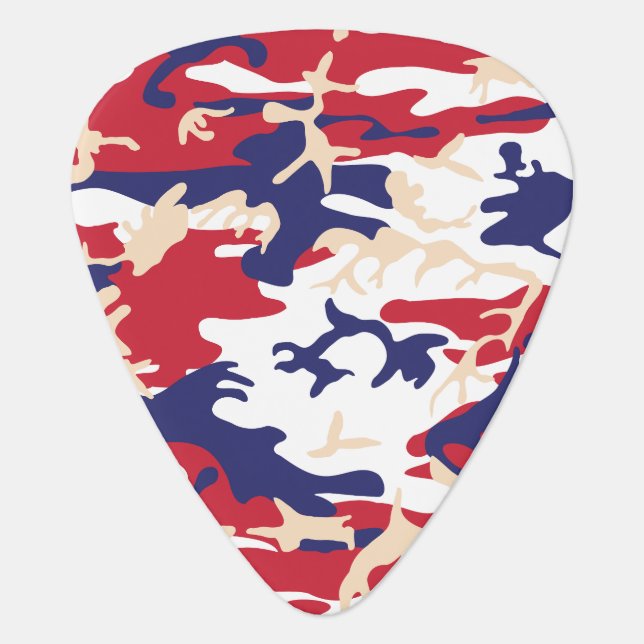 4th of July, Independence day, Camouflage Beige Guitar Pick (Front)