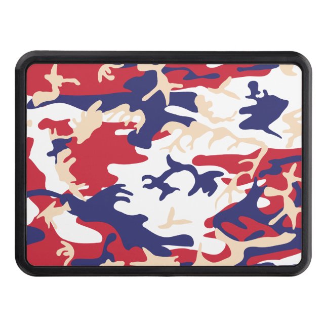 4th of July, Independence day, Camouflage Beige Hitch Cover (Front)