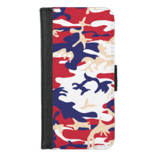 4th of July, Independence day, Camouflage Beige iPhone 8/7 Wallet Case