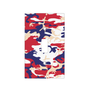 4th of July, Independence day, Camouflage Beige Light Switch Cover
