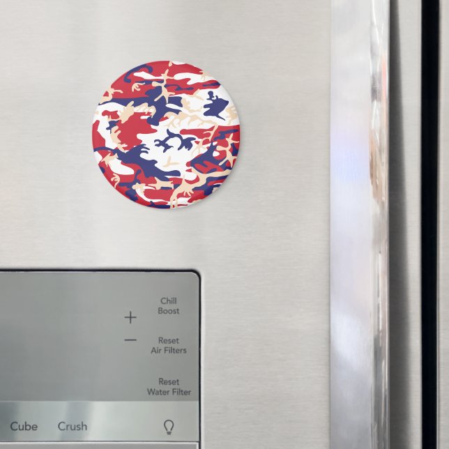 4th of July, Independence day, Camouflage Beige Magnet (In Situ (Fridge))