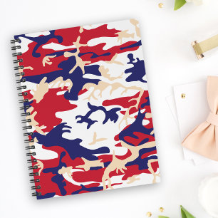 4th of July, Independence day, Camouflage Beige Notebook