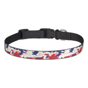 4th of July, Independence day, Camouflage Beige Pet Collar
