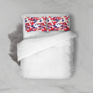 4th of July, Independence day, Camouflage Beige Pillow Case