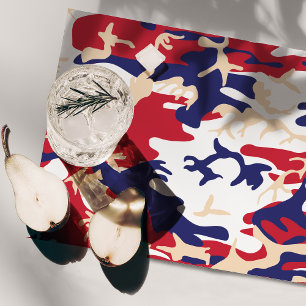 4th of July, Independence day, Camouflage Beige Placemat