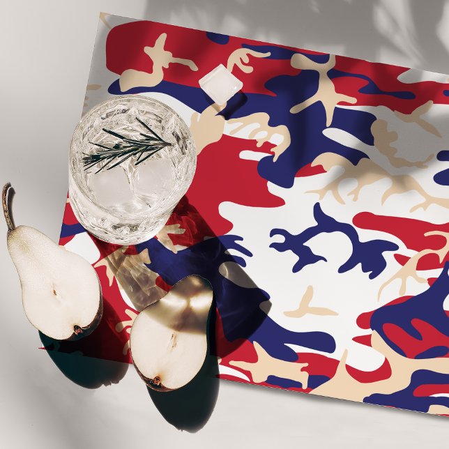 4th of July, Independence day, Camouflage Beige Placemat (Creator Uploaded)