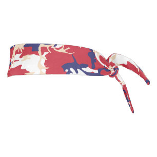 4th of July, Independence day, Camouflage Beige Tie Headband