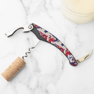 4th of July, Independence day, Camouflage Beige Waiter's Corkscrew