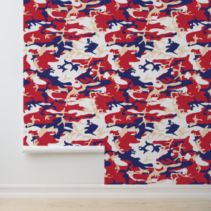 4th of July, Independence day, Camouflage Beige Wallpaper