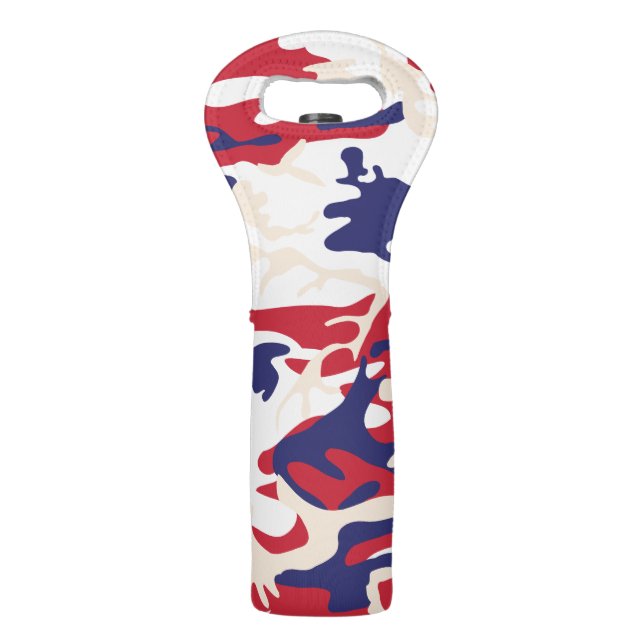 4th of July, Independence day, Camouflage Beige Wine Bag (Front)