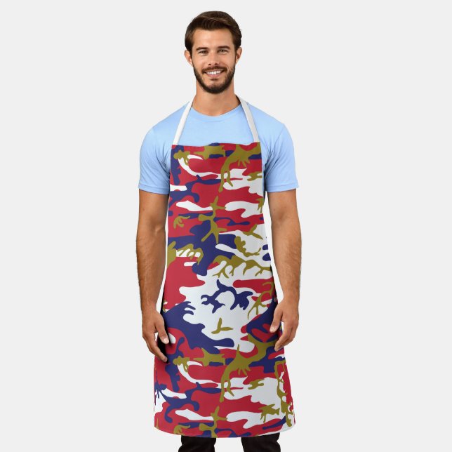 4th of July, Independence day, Camouflage Gold Apron (Worn)