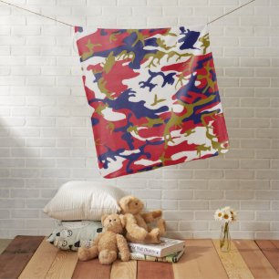 4th of July, Independence day, Camouflage Gold Baby Blanket