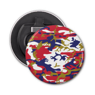 4th of July, Independence day, Camouflage Gold Bottle Opener