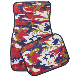 4th of July, Independence day, Camouflage Gold Car Floor Mat