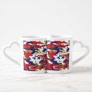 4th of July, Independence day, Camouflage Gold Coffee Mug Set